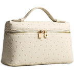 Crossbody Bag For Women Small Top-Handle Pouch Purse Shoulder Handbag Synthetic Ostrich Leather Gold Hardware