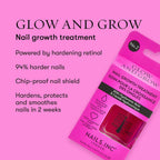 Nails Inc Mini Nail Treatment Duo, Glow & Grow Nail Growth Treatment, Vitamin C Nourishing Cuticle Oil, Strong Nails, Smooth Nails, Promote Nail Health, Ultra Glossy, Cruelty Free, Vegan, 2 Piece Set