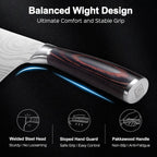 Paudin Cleaver Knife, Ultra Sharp Meat Cleaver 7 Inch, High Carbon Stainless Steel Butcher Knife With Wooden Handle, Chinese Cleaver For Meat Cutting Vegetable Slicing