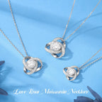 MOOSEA Mothers Day Gifts - 1-3 ct Love Knot Moissanite Necklace, Lab Created Moissanite 925 Sterling Silver Pendant Necklace Anniversary Birthday Gifts for Women Wife Mom Girlfriend Grandma