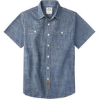 Dubinik® Men'S Short Sleeve Chambray Shirt Regular Fit