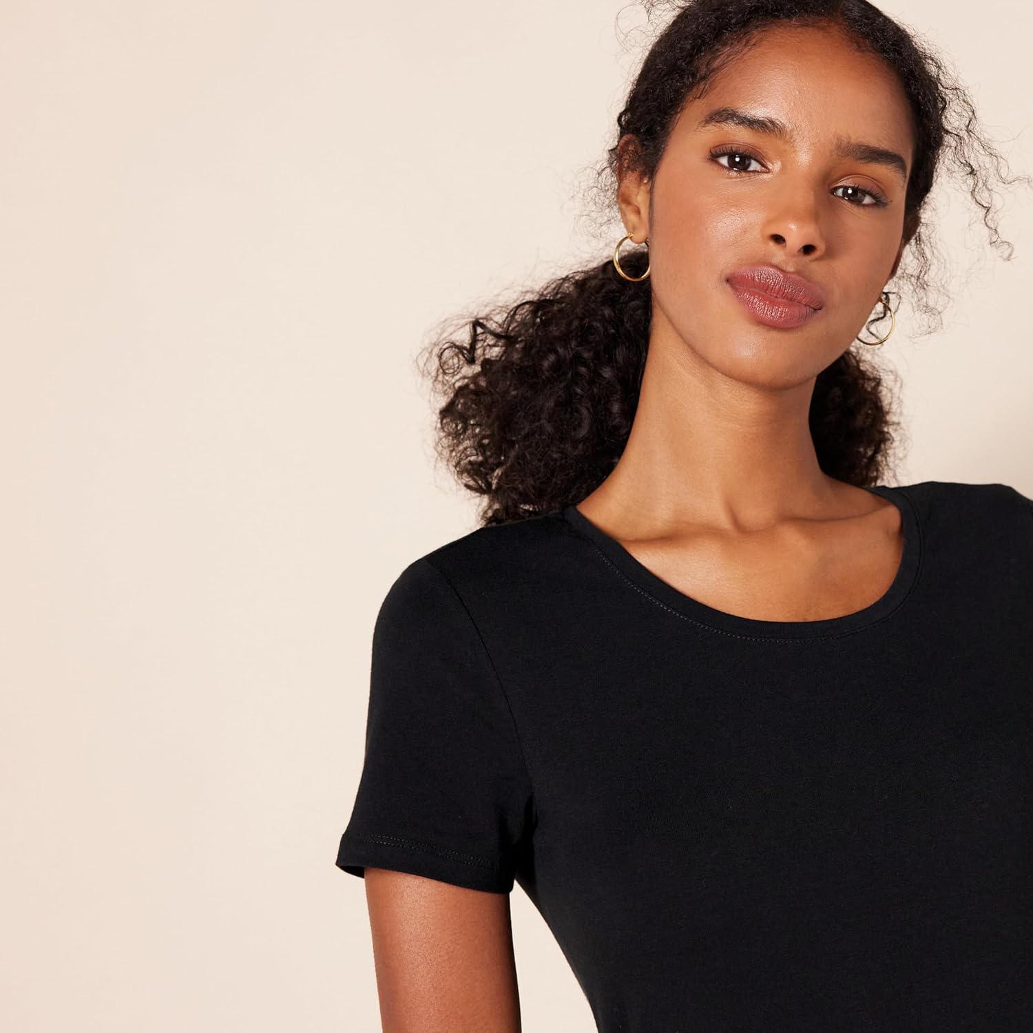 Women's Regular-Fit Short-Sleeve T-Shirt (Crewneck and V-Neck Options), Multipacks