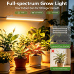 Bacekoll Plant Stand Indoor With Grow Lights, 7 Tiered Indoor Plant Shelf, 49" Corner Plant Stands For Indoor Plants, Metal Plant Flower Display Shelf, Tree-Shaped Plant Rack For Home, Patio, Brown