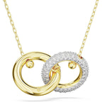 Swarovski Dextera Pendant Necklace with Interlocking Loop and Clear Crystals