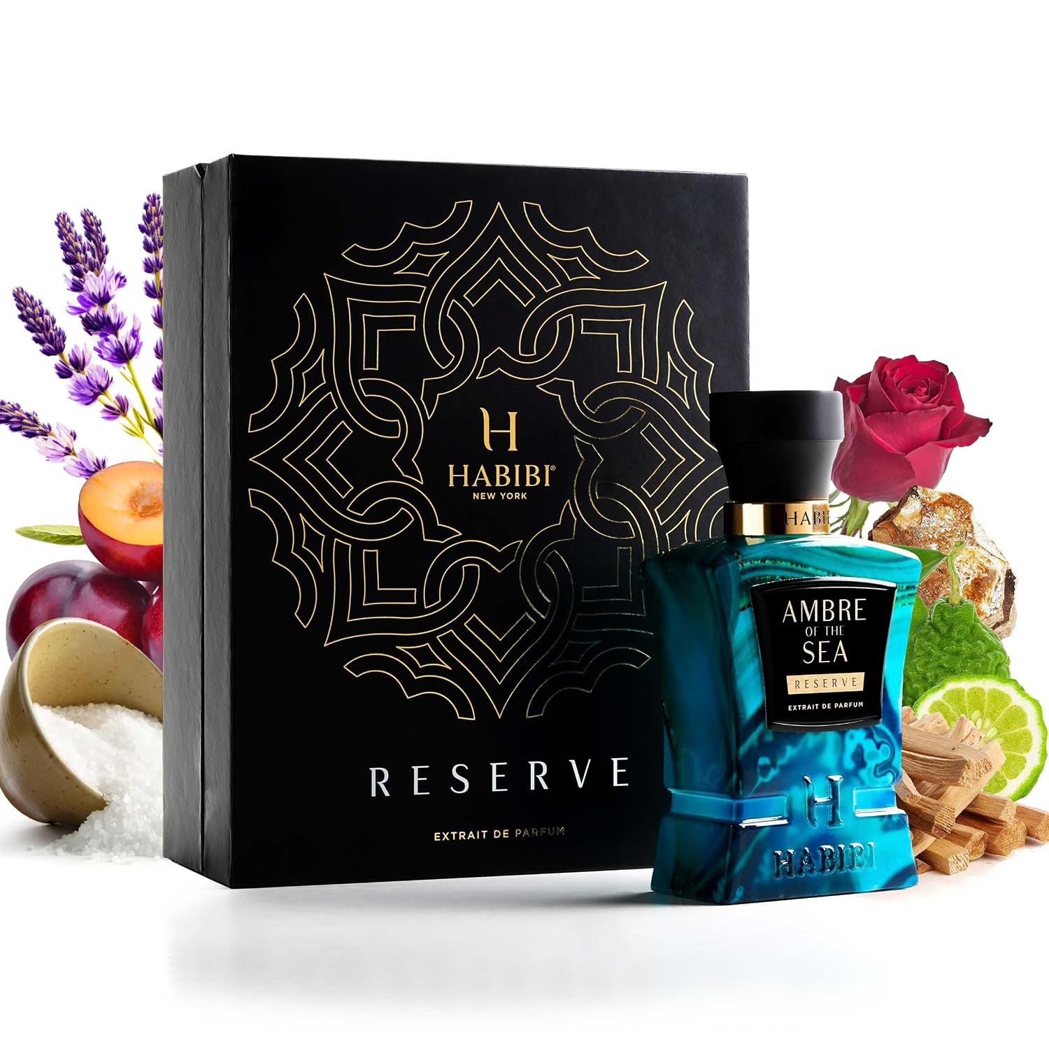 Ambre Of The Sea Extrait De Parfum – Cologne For Men & Perfume For Women, 2.5 Oz Long Lasting Unisex Fragrance With Bergamot & Sea Salt, Arabian Scent