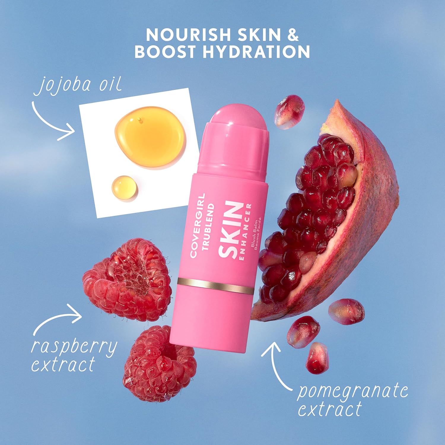 COVERGIRL Trublend Skin Enhancer Blush Balm Stick, Vegan Formula, Easy to Use, Glides on Effortlessly, Non-Greasy, Doesn't Crease - 250 Sleepy Mauve (Bright, Cool Mauve)