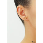 14k Yellow Gold Ball Stud Earrings with Secure Screw-backs