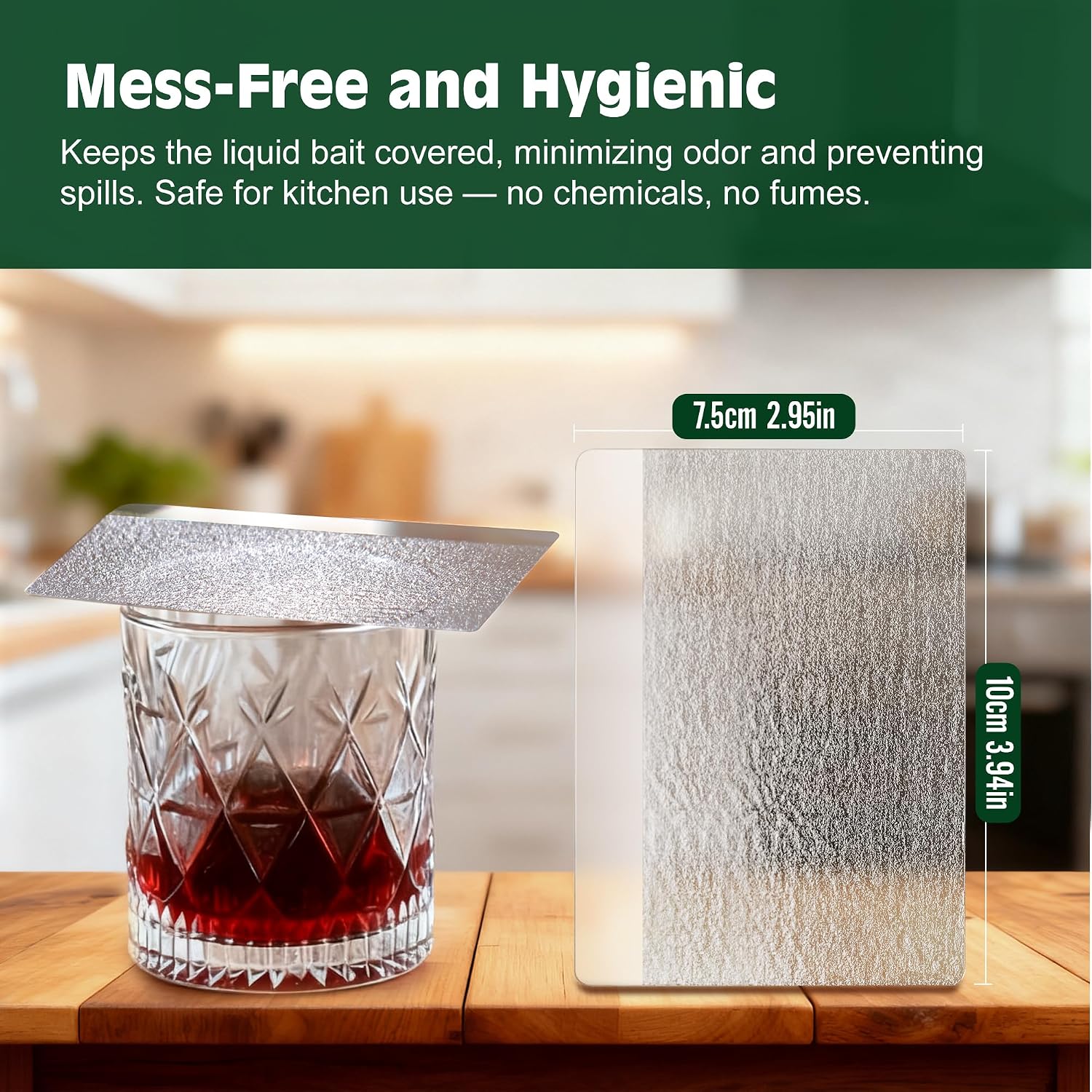 Lfsys Fruit Fly Traps For Indoors – 25 Pack Diy Cup Cover Adhesive Cards For Fruit Fly – Clear, Mess-Free, Indoor Use