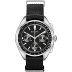 Bulova Men'S Archive Series Lunar Pilot 6-Hand Chronograph High Performance Quartz Stainless Steel, Black Nato Strap And Sapphire Crystal Style: 96A225