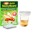 Lfsys Fruit Fly Traps For Indoors – 25 Pack Diy Cup Cover Adhesive Cards For Fruit Fly – Clear, Mess-Free, Indoor Use