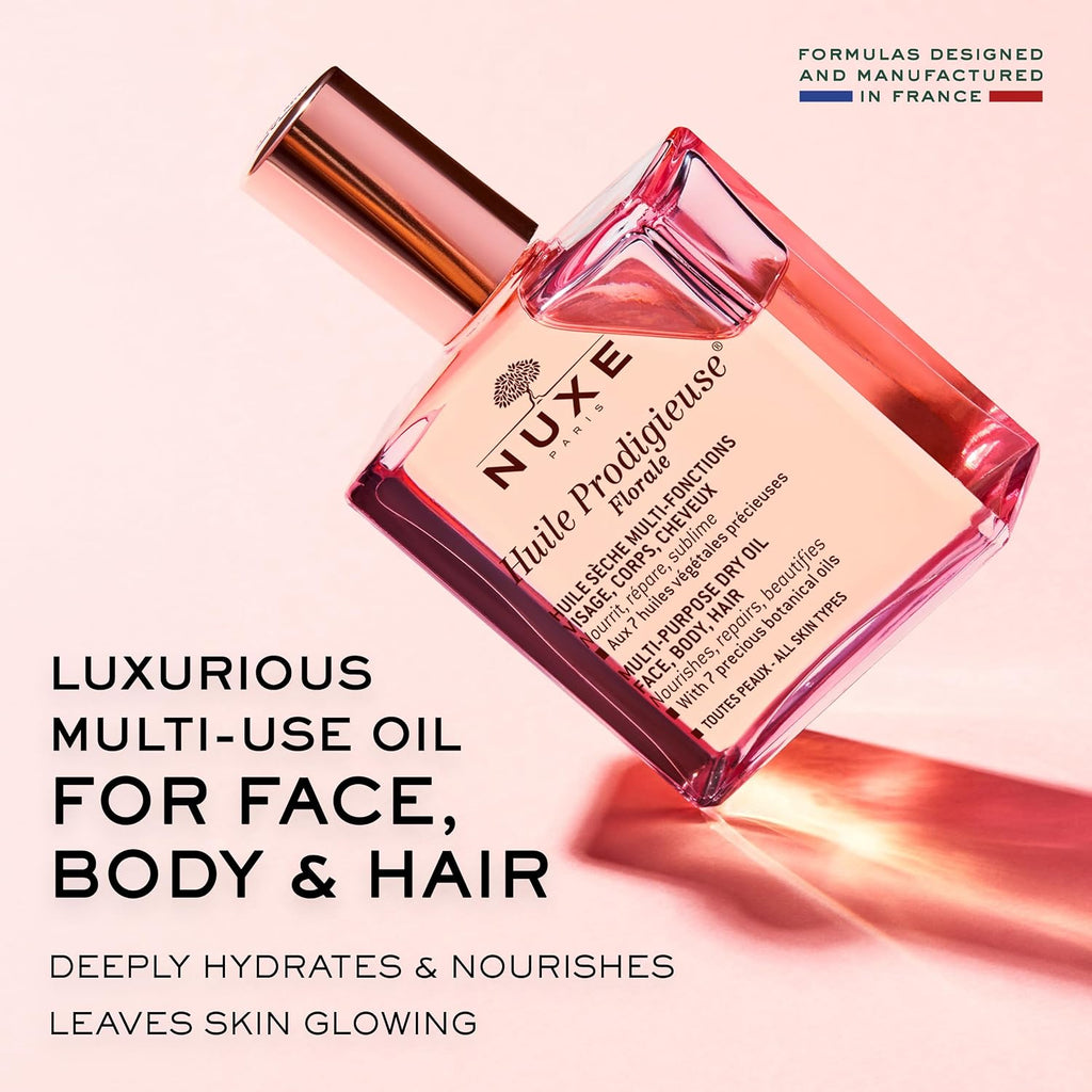 Nuxe Huile Prodigieuse Floral - All-In-One Oil For Body, Face & Hair. Radiant Looking Glow And Skin Hydration