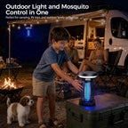 Solar Bug Zapper Outdoor, Uv Mosquito And Fly Zapper With Auto Mode, Rechargeable Cordless Electric Insect Trap, Waterproof Bug Light For Patio Backyard Porch Camping