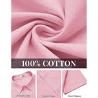 Coofandy Mens Button Down Shirts Short Sleeve Casual Shirt Cotton Summer Beach Linen Wedding Shirts