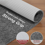 Songrey Non Slip Rug Pad Gripper 8X10 Ft, Thick Felt Fabric With Anti Skid Backing, Carpet Pad For Hardwood Floors, Keep Area Rugs In Place And Safe
