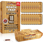 Roach Traps Indoor Sticky (18 Pack) - Glue Traps For Roaches Bug Traps With Roach Bait Traps - Long Lasting Non-Toxic Children And Pet Friendly - Trap A Pest