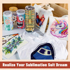 Joyclub 5 Pcs Unisex Sublimation Blanks Bulk Polyester T Shirts For Sublimation Crew Neck Short Sleeve Wholesale Diy Gifts