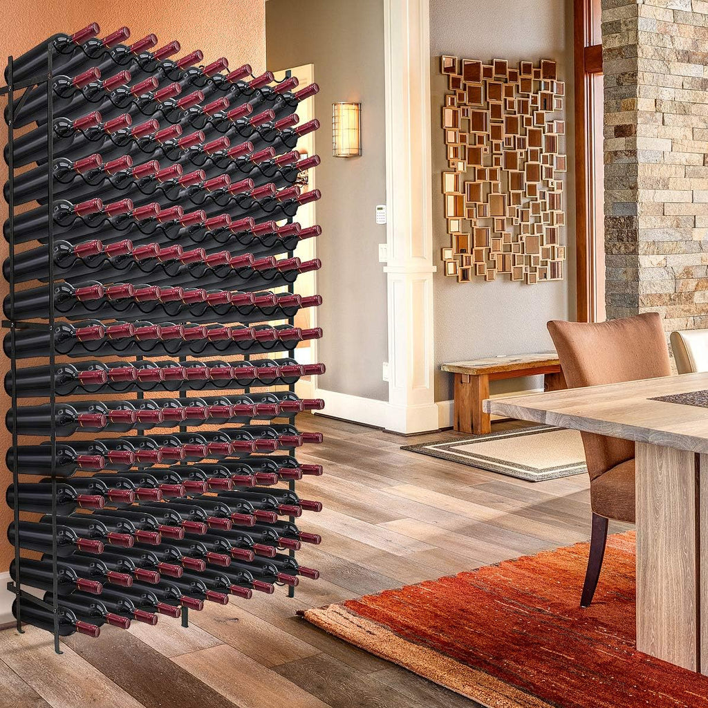 Sorbus Wine Rack Freestanding Floor - Wine Bottle Holder Holds 150 Bottles Of Wine - 150 Bottle Capacity Wine Storage For Any Bar, Wine Cellar, Kitchen, Dining Room