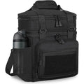 Tactical Lunch Box Cooler Bag - Expandable Insulated Lunch Bag For Men Daily - Large Lunchbox For Adults Work Shifts Outdoor Trips Black 16L