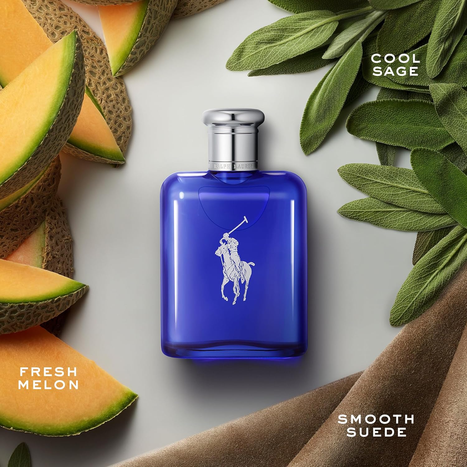 RALPH LAUREN FRAGRANCES - Polo Blue - Eau de Toilette - Men's Cologne - Aquatic & Fresh - With Citrus, Sage, and Suede - Medium Intensity