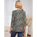 Lomon 3/4 Length Sleeve Womens Tops Casual Crewneck Pullover Tunics Summer Cute Blouses Fashion 2026