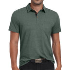 Sailwind Men'S Cotton Polo Shirts Short Sleeve Casual Summer Shirts Classic Collared Golf Shirt With Pocket