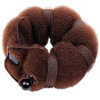 Goldrose Buns 2 Pieces Magic Hair Styling Styler Hair Bun Maker | Twist Ring Former Shaper Doughnut Donut Chignon Bun Maker Clip Hair Curler Accessory Small & Large (Brown)