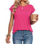 Zeagoo Womens Tops Summer Casual Cap Sleeve Tshirts Shirts Business Dressy Spring Fashion Outfits Trendy Clothes