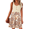 Summer Dresses For Women Twist Front Waffle Dress Sleeveless Sundresses
