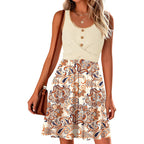 Summer Dresses For Women Twist Front Waffle Dress Sleeveless Sundresses
