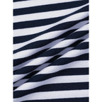 Striped Shirt Women V Neck T Shirts Short Sleeve Color Block Summer Tops