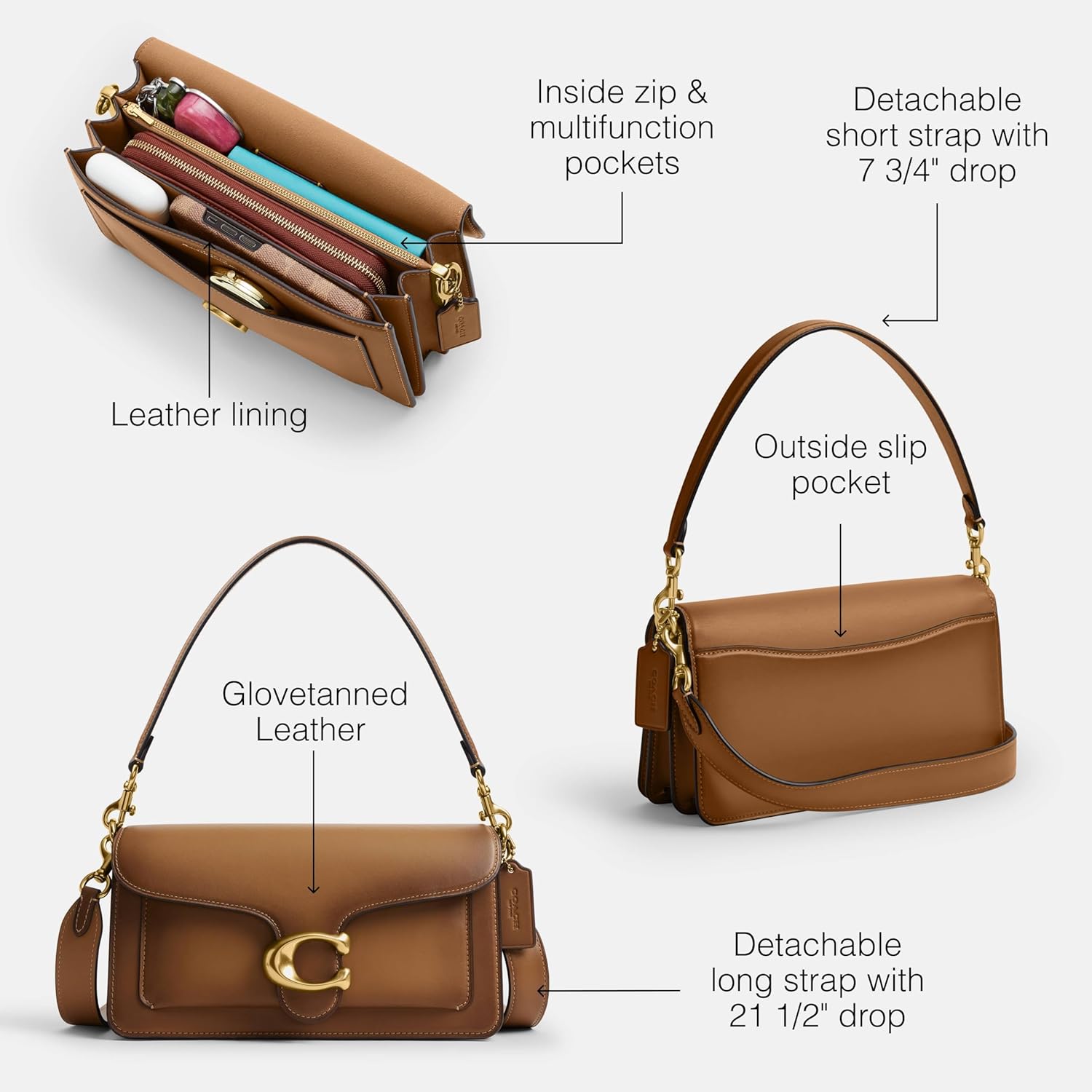 COACH Structured Tabby Shoulder Bag 26