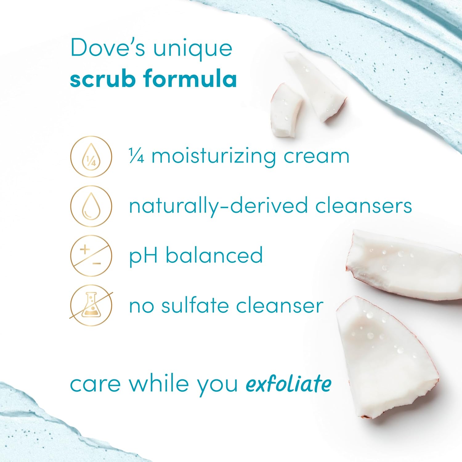 Dove Moisturizing Body Scrub – Coconut & Lime, Ph‑Balanced Whipped Texture, Skin‑Renewing Exfoliator, 15 Oz