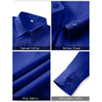 Soft Wrinkle-Free Women's Button Down Dress Shirts Solid Long Sleeve Work Blouses Fit Stretch Casual Tops XXS-6XL