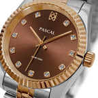 Pascal Timeless Classic Diamond Watch For Men Women– Swiss Quartz Watch With Lab-Grown Diamonds, Sapphire Crystal, Elegant Dress Watch Gift,10 Atm Water Resistant, Fits 6.5"-9.5" Wrists