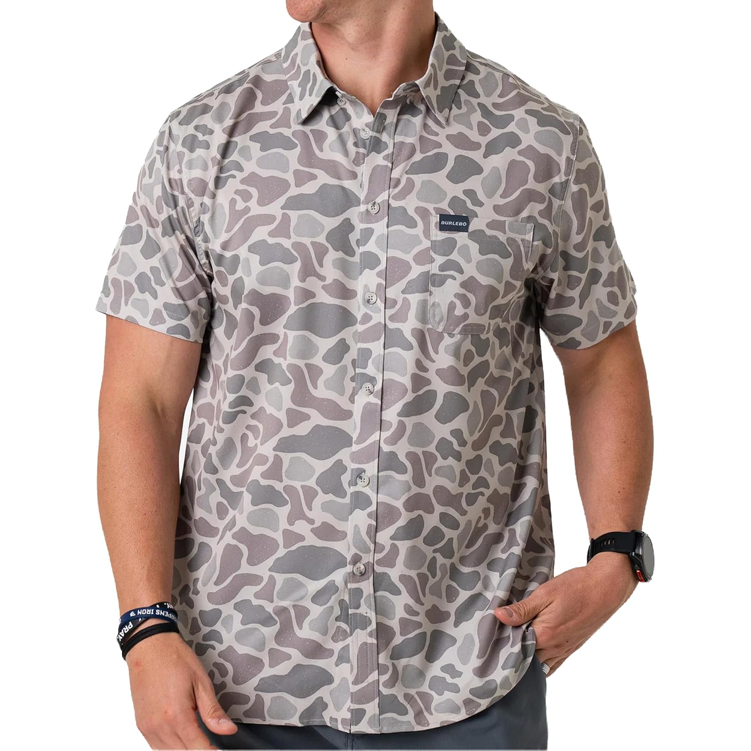 Burlebo Men’S Short Sleeve Performance Button Up – Lightweight, Quick-Dry, Comfortable Shirt For Outdoor & Everyday Wear