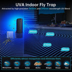 Flying Insect Trap Plug In Mosquito Bug Zapper Indoor Gnat Moth Catcher With 9W Night Uv Light, 10 Sticky Glue Board Refills For Home Office