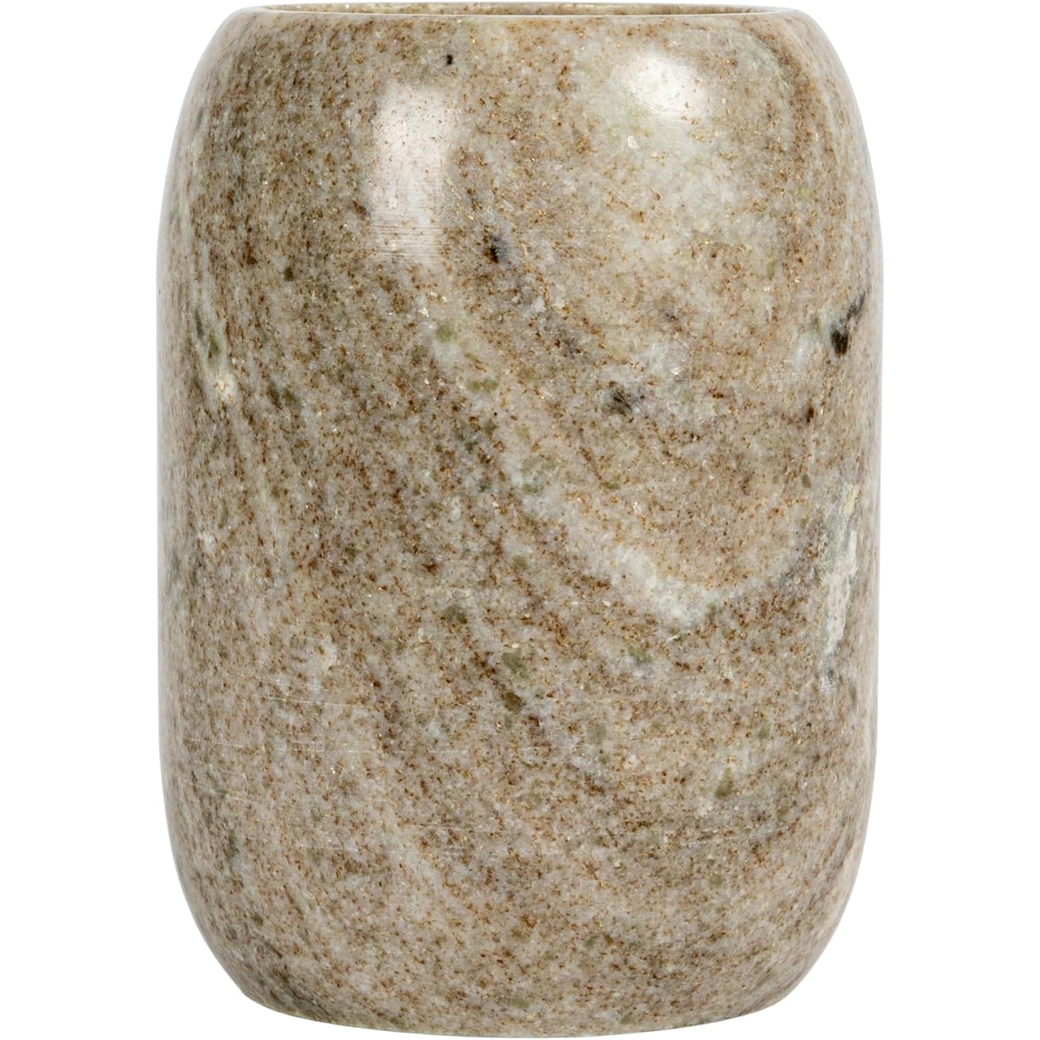 Creative Co-Op Modern Marble Bottle Holder, White Crock, Natural