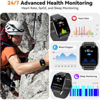 Smart Watch for Women (3 Bands), 1.85'' HD Fitness Tracker with Bluetooth Calls, IPX8 Waterproof Smartwatch for Android iPhone, 112+ Sport Modes, Heart Rate & Breathing Rate Sleep Monitor, Black