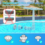 Pool Fountain For Above And In-Ground Pools, Dual Spray Waterfall Sprinkler Fountain, Above Ground Pool Accessories, Adjustable Waterfall Cooling And Relaxation