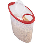 Rubbermaid Flex And Seal Cereal Keeper, 1.5 Gallon, Bpa-Free, Clear With Red Lid, Airtight