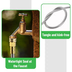 Unco- Metal Garden Hose, 10 Feet Stainless Steel No Kink, Durable Flexible | Water Hose For Garden, Yard, Outdoor Watering And Cleaning, Metal Hose For Everyday Outdoor Use