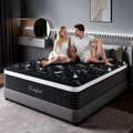 Queen Mattress 12 Inch, Cooling Hybrid Bed In A Box, 7-Zones Individual Pocket Spring, Mattress Queen For Back Pain Relief & Motion Isolation, Fiberglass-Free, Certipur-Us, 365-Night Trial