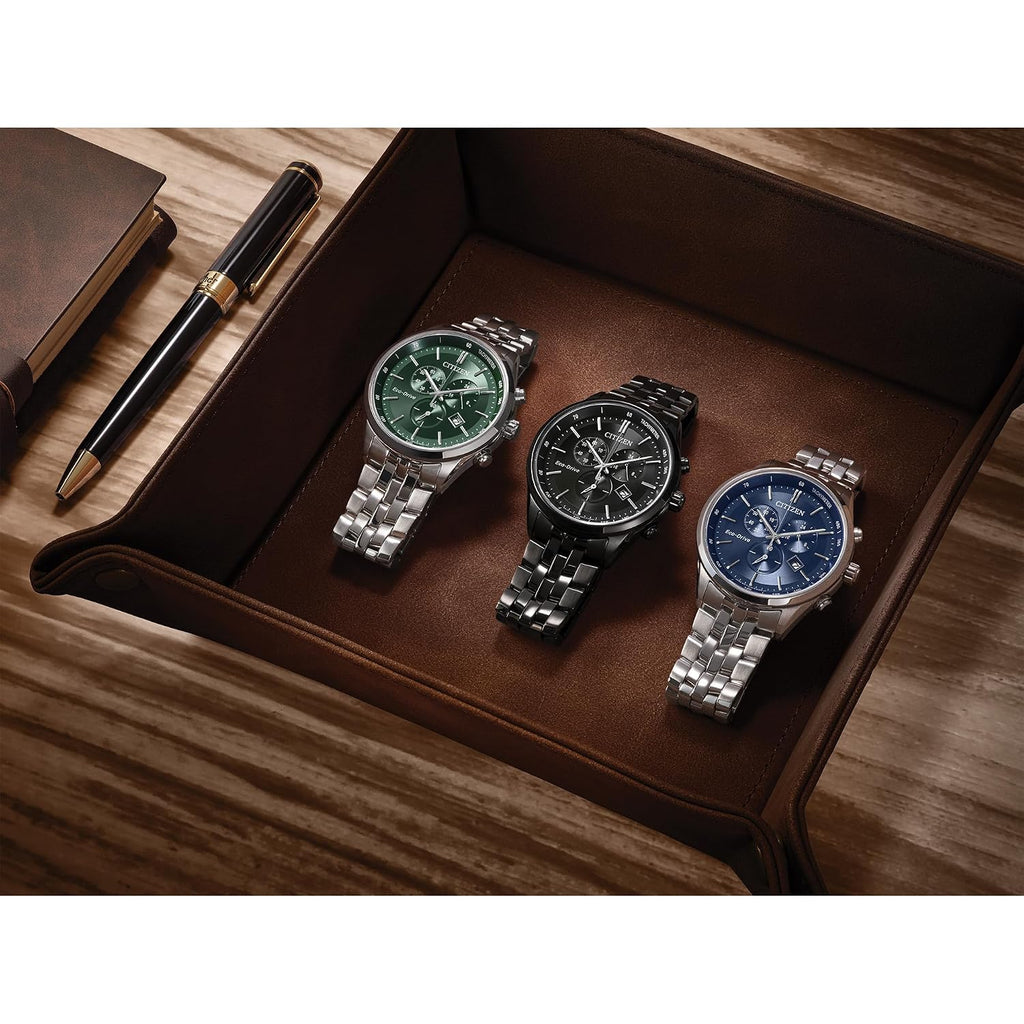 Citizen Men'S Classic Corso Eco-Drive Watch, Chronograph, 12/24 Hour Time, Date, Sapphire Crystal
