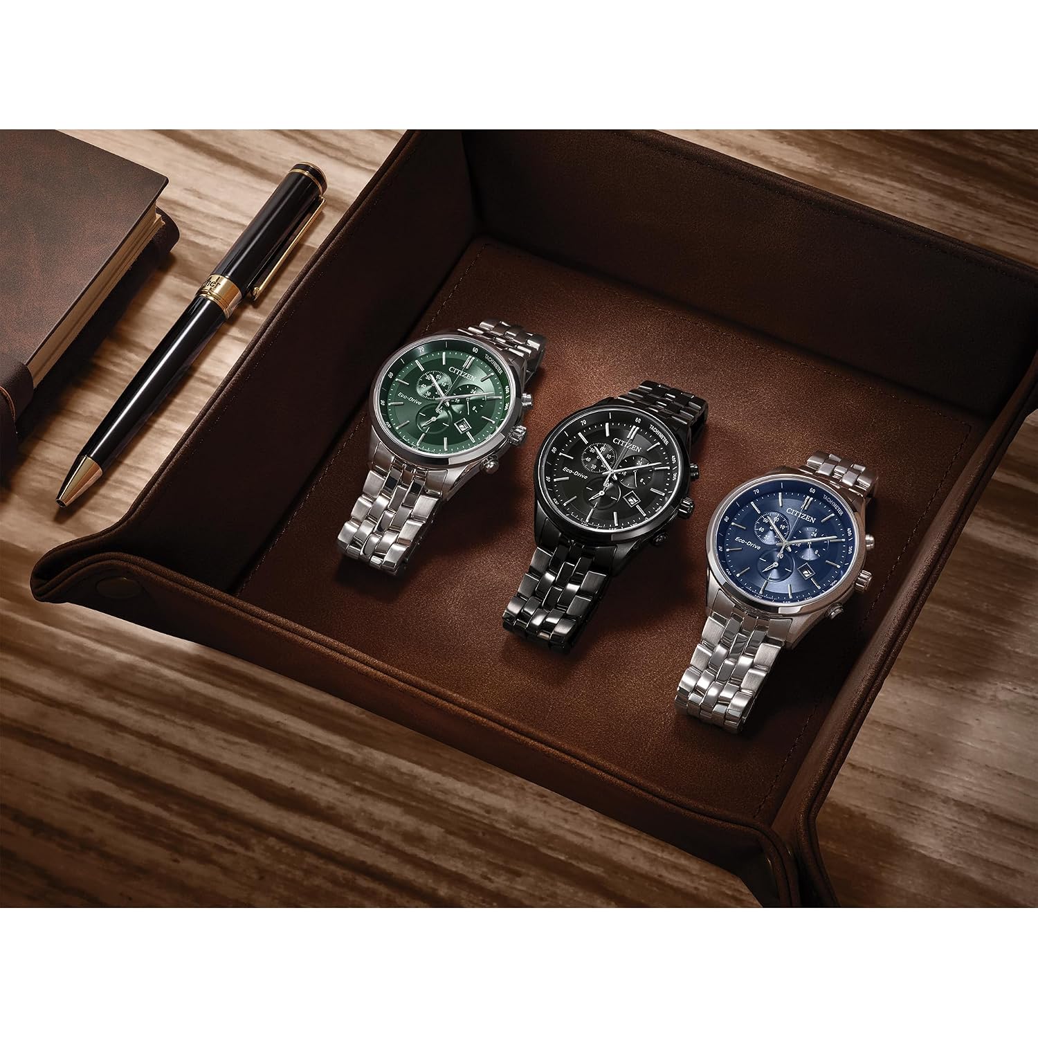 Citizen Men'S Classic Corso Eco-Drive Watch, Chronograph, 12/24 Hour Time, Date, Sapphire Crystal