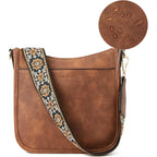 BOSTANTEN Crossbody Bags for Women Trendy Vegan Leather Hobo Purses Shoulder Handbags Wide Shoulder Strap