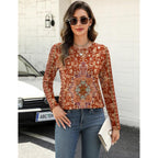 Zeagoo Long Sleeve Shirts For Women Crew Neck Casual Fall Fashion Blouses Basic Tunic Tops Dressy Work Clothes