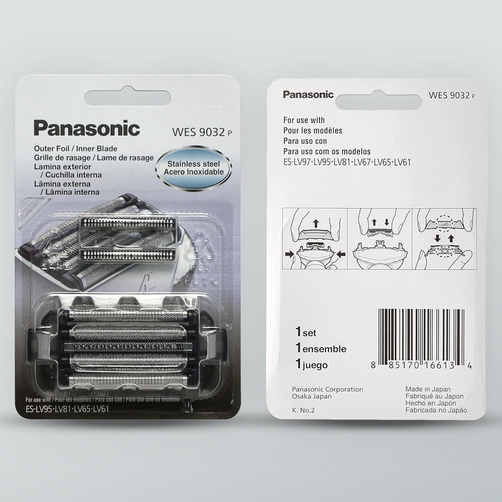 Panasonic Shaver Replacement Outer Foil and Inner Blade Set WES9032P, Compatible with ARC5 5-Blade Shavers ES-LV97-K, ES-LV67-K, ES-LV95-S, ES-LV65-S