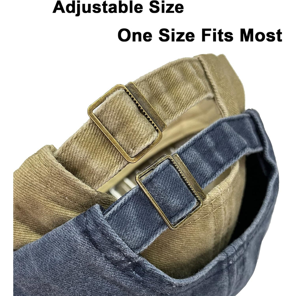 PFFY 2 Packs Vintage Washed Distressed Baseball Cap Golf Dad Hat for Men Women Black/Blue