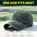 Womens Vintage Washed Distressed Baseball-Cap with Ponytail Hole Sport Golf Hat Black+green+khaki