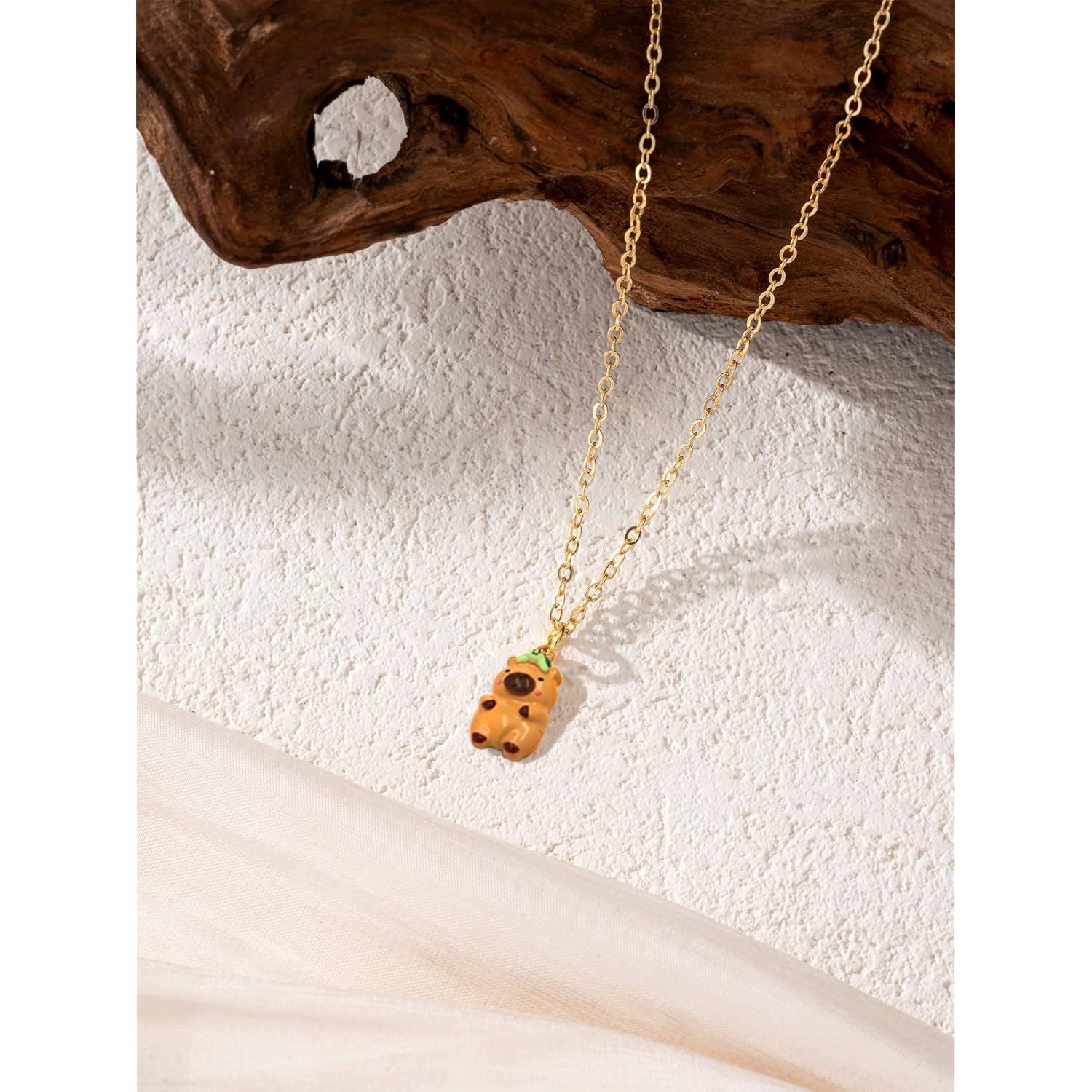 Baydurcan 14K Golden Plated Pendant Necklaces for Women - Positive Flamingo Capybara Giraffe Peace Gifts for Friends Sister Daughter, Birthday, Christmas, Graduation Gifts